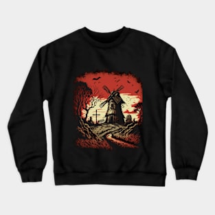 Gothic Windmill Countryside Crewneck Sweatshirt